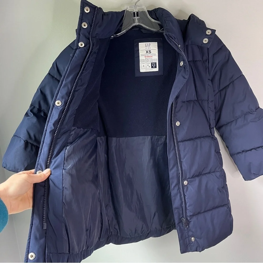 GAP Kids Primaloft Navy Puffer Coat